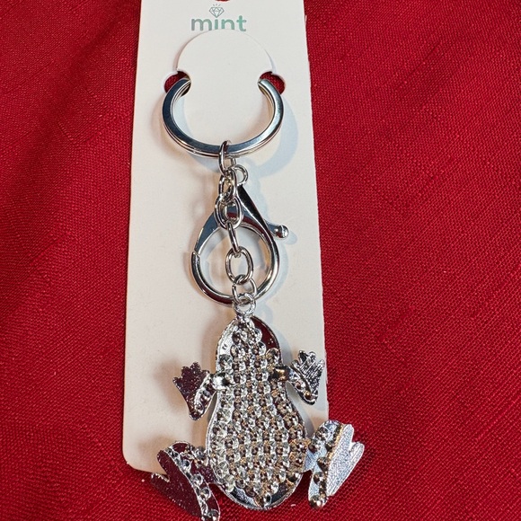 Crystal and silver bag charm/keyring - Picture 2 of 2